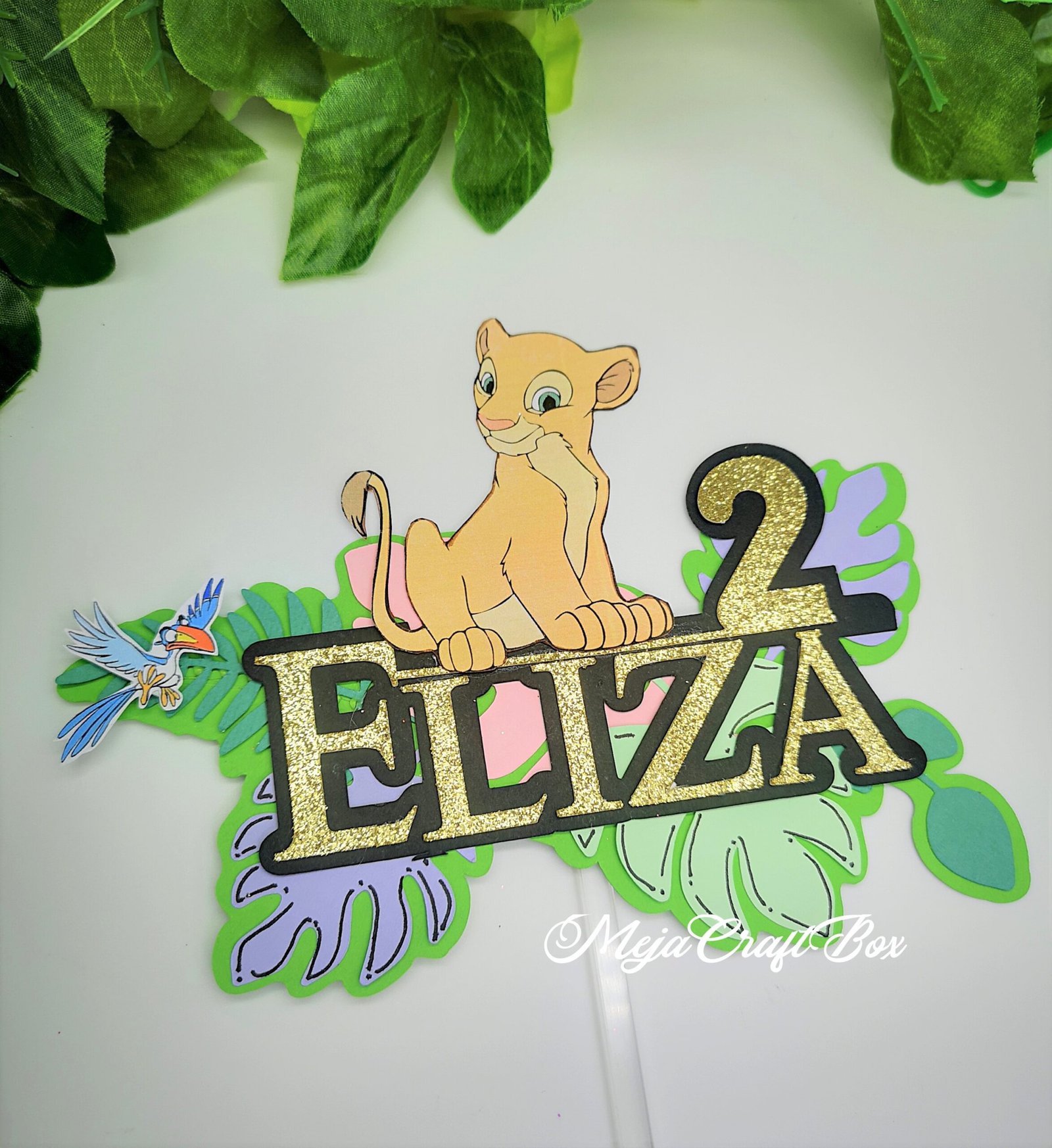 Lion King Theme Cake Topper | Personalized Birthday Party Supplies