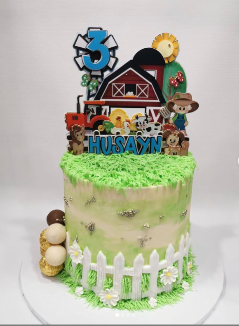 Farm theme 3D Farm Animals party cake topper
