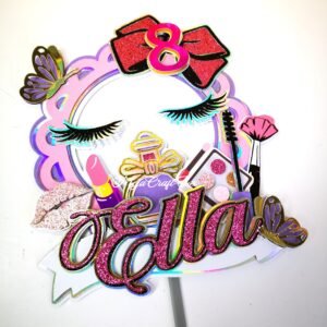 Makeup cake topper, Cosmetics cake topper, Spa cake topper, Personalised cake  topper